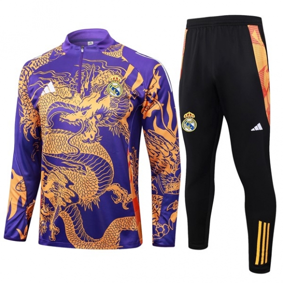 Felpa Allenamento Real Madrid 2024/25 Porpora Giallo 3