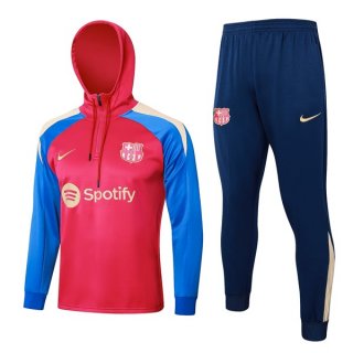 Felpa Cappuccio Barcellona 2024/25 Rosso Blu 3