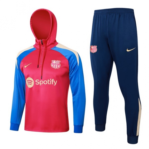 Felpa Cappuccio Barcellona 2024/25 Rosso Blu 3