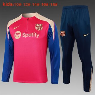 Bambino Felpa Allenamento Barcellona 2024/25 Rosso Blu