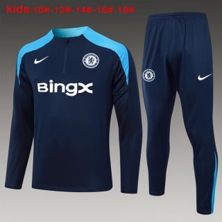 Bambino Felpa Allenamento Chelsea 2024/25 Blu 3