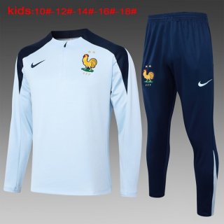 Bambino Felpa Allenamento Francia 2024/25 Blu 5