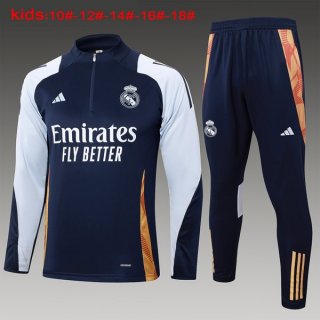 Bambino Felpa Allenamento Real Madrid 2024/25 Blu 5