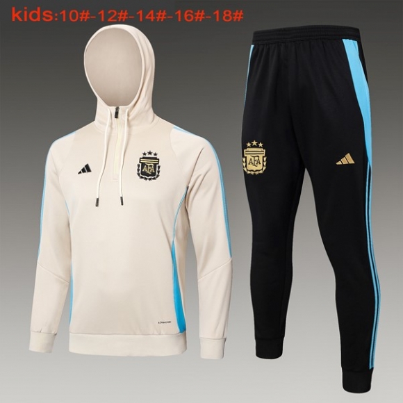 Bambino Felpa Cappuccio Argentina 2024/25 Giallo 3