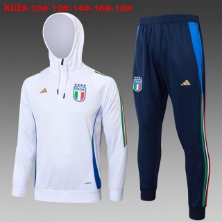 Bambino Felpa Cappuccio Italia 2024/25 Bianco 3