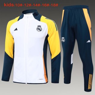 Bambino Giacca Real Madrid 2024/25 Bianco Giallo 3