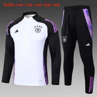 Bambino Felpa Allenamento Germania 2024/25 Bianco Nero 3