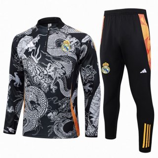 Felpa Allenamento Real Madrid 2024/25 Nero Grigio 5