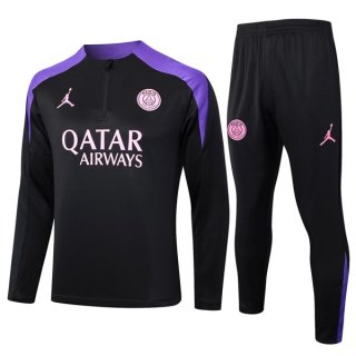 Felpa Allenamento PSG 2024/25 Nero Porpora 3