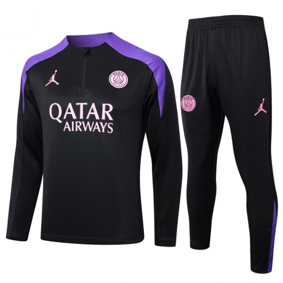Felpa Allenamento PSG 2024/25 Nero Porpora 3