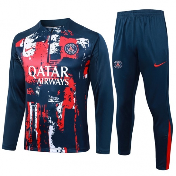 Felpa Allenamento PSG 2024/25 Rosso Blu 3