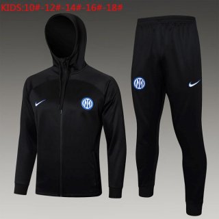 Bambino Felpa Cappuccio Inter Milan 2024/25 Nero