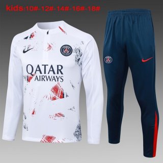 Bambino Felpa Allenamento PSG 2024/25 Rosso Bianco