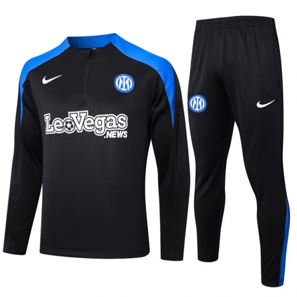 Felpa Allenamento Inter Milan 2024/25 Nero Blu 3