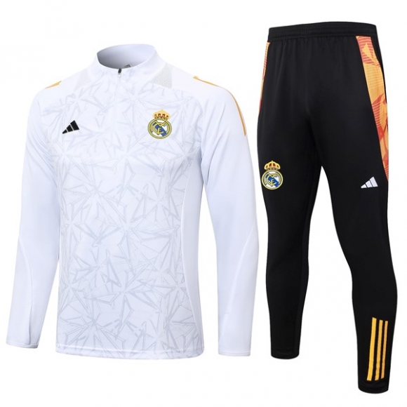 Felpa Allenamento Real Madrid 2024/25 Bianco Grigio 3