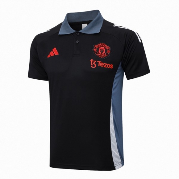 Polo Manchester United 2024/25 Nero Grigio 2