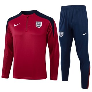 Felpa Allenamento Inghilterra 2024/25 Rosso Nero 3