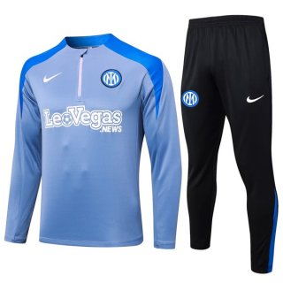 Felpa Allenamento Inter Milan 2024/25 Grigio Blu 3