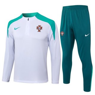 Felpa Allenamento Portogallo 2024/25 Bianco Verde