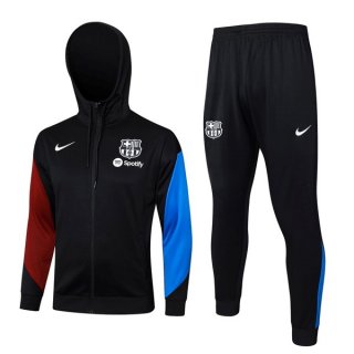Felpa Cappuccio Barcellona 2024/25 Nero Blu 3