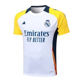 Maglia Formazione Real Madrid 2024/25 Bianco Giallo