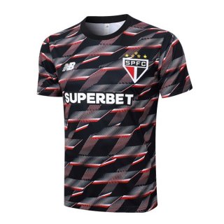 Maglia Formazione Sao Paulo 2024/25 Nero Rosso
