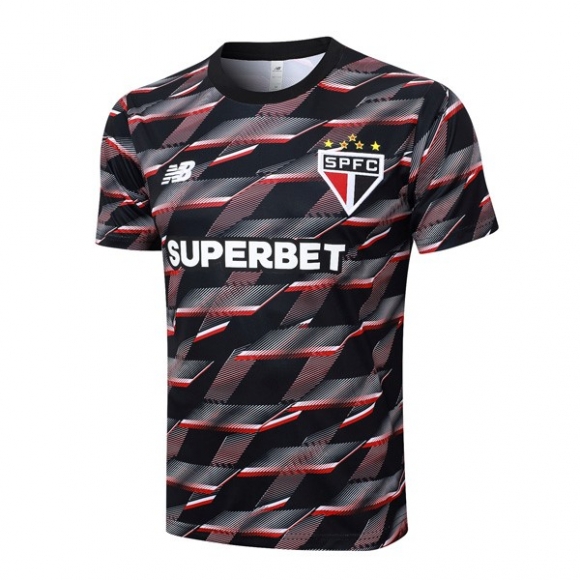Maglia Formazione Sao Paulo 2024/25 Nero Rosso
