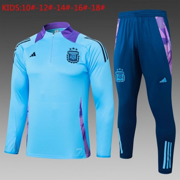 Bambino Felpa Allenamento Argentina 2024/25 Blu 3