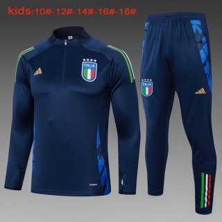 Bambino Felpa Allenamento Italia 2024/25 Blu 3