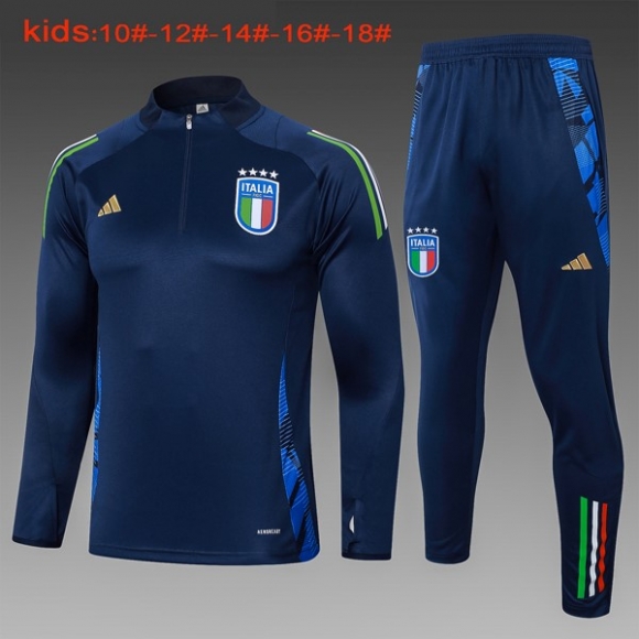 Bambino Felpa Allenamento Italia 2024/25 Blu 3