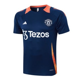 Maglia Formazione Manchester United 2024/25 Blu Arancione