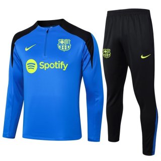 Felpa Allenamento Barcellona 2024/25 Blu Bianco 3