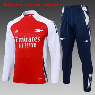 Bambino Felpa Allenamento Arsenal 2024/25 Rosso Bianco 3
