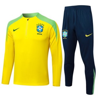 Felpa Allenamento Brasile 2024/25 Giallo Verde 3