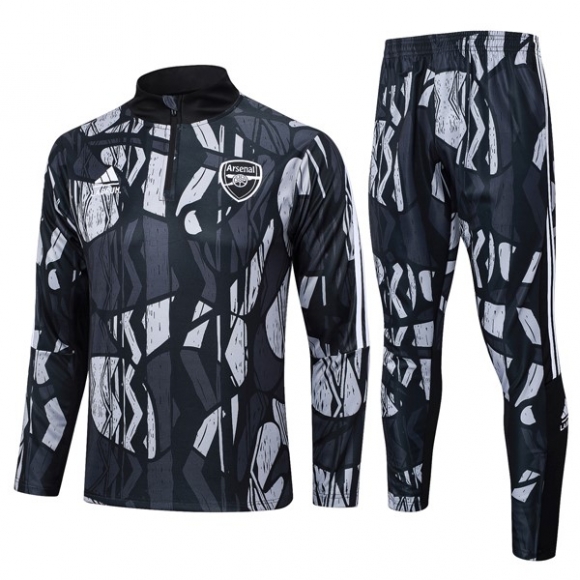 Felpa Allenamento Arsenal 2024/25 Nero Grigio 3