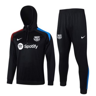 Felpa Cappuccio Barcellona 2024/25 Nero 3
