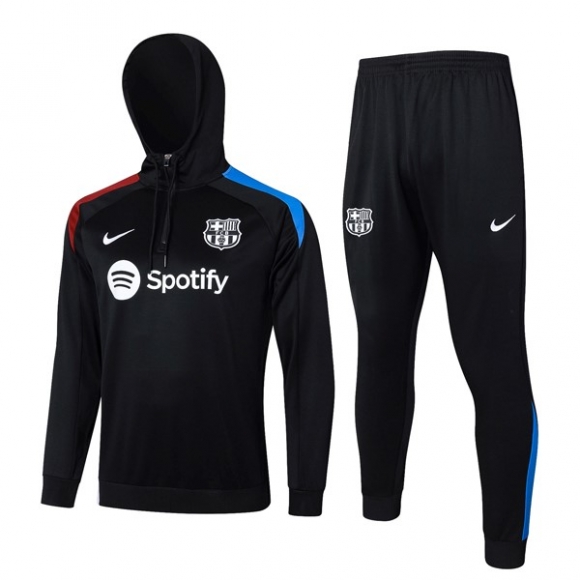 Felpa Cappuccio Barcellona 2024/25 Nero 3