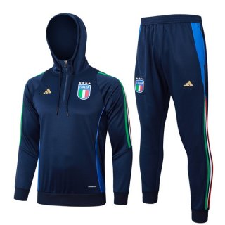Felpa Cappuccio Italia 2024/25 Blu 3