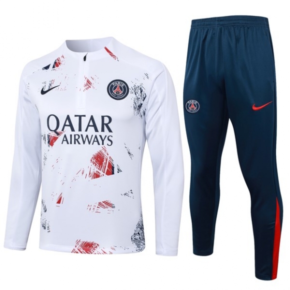 Felpa Allenamento PSG 2024/25 Bianco 3