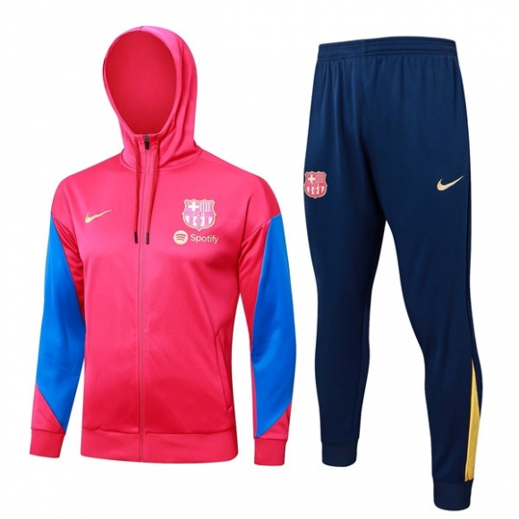 Felpa Cappuccio Barcellona 2024/25 Rosso Blu 5