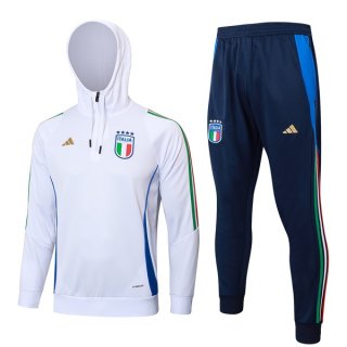 Felpa Cappuccio Italia 2024/25 Bianco 3