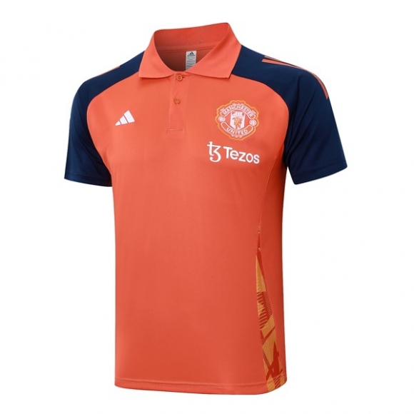 Polo Manchester United 2024/25 Arancione Blu 2