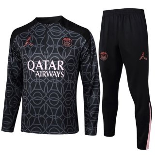 Felpa Allenamento PSG 2024/25 Nero Grigio