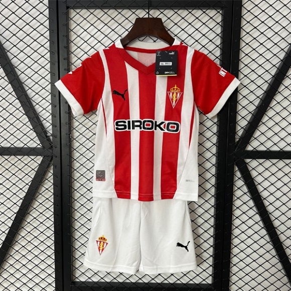 Maglia Sporting Gijon Home Bambino 2024/25