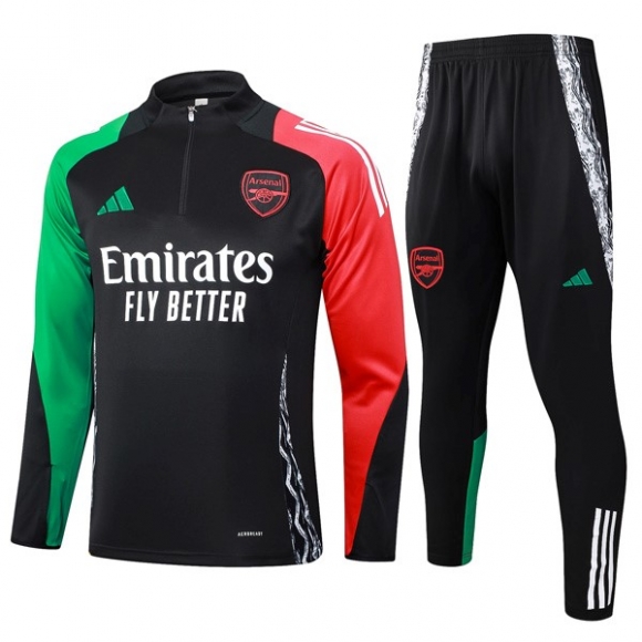 Felpa Allenamento Arsenal 2024/25 Nero Rosso