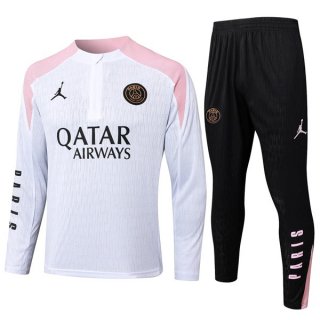 Felpa Allenamento PSG 2024/25 Bianco Rosa