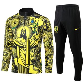 Felpa Allenamento Brasile 2024/25 Giallo Nero