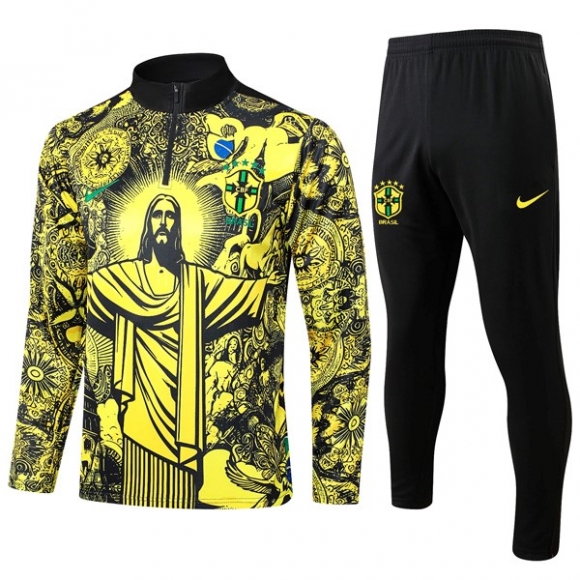 Felpa Allenamento Brasile 2024/25 Giallo Nero
