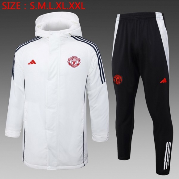 Piumino Manchester United Set Completo 2024/25 Bianco