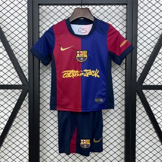 Maglia Barcellona Home Bambino Limited Edition Travis Scott 2024-2025